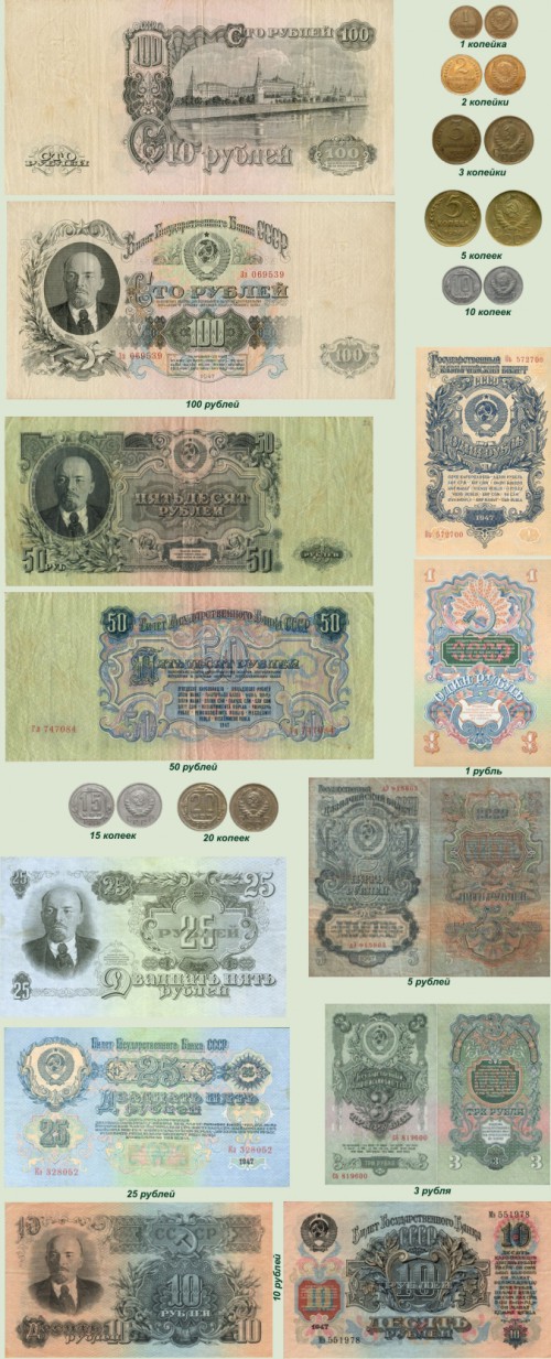 Деньги в 1947 г.